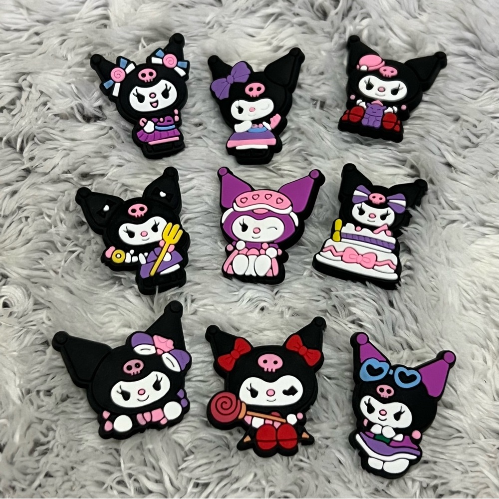 KUROMI Charms for Crocs 9pcs